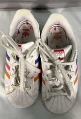 Adidas Superstar Allover Trefoild Logo Print Kids Size 10 Ortholite