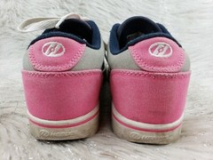 HEELY’S Launch Navy Blue Gray Pink Skating Skate Shoes Size 4Y Youth Womens Sz 5