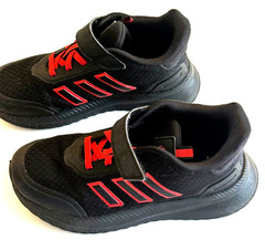 Adidas x PLR Path, Kids Cool Black & Red Shoes, Size 3.