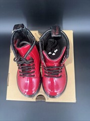 Dr. Martens 1460 T Toddler Boots Bright Red Cosmic Glitter Side Zip Size 8 US