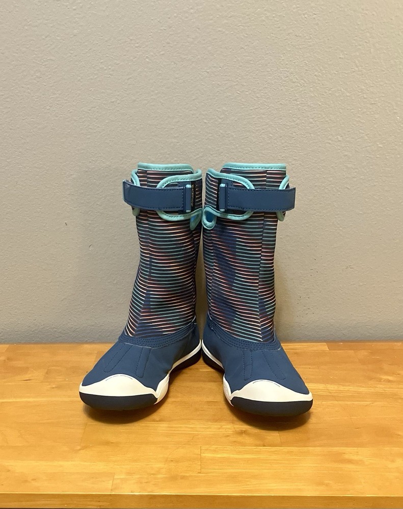 Plae Thandi Unisex Waterproof Boots, Blue/Multi – Size 12 Toddler (VGUC)