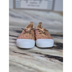 Pipperdoodles Kids Cork Print Low Top Sneakers Tan White Size 13 Toddler Earthy