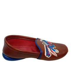RARE 1974 Vintage DC Comics Superman Leather Leatherette Kids House Slippers 9″