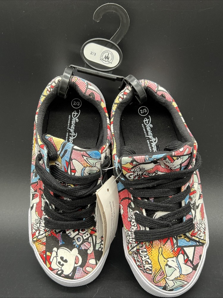 Disney Parks Mickey Mouse & Friends Comic Strip Youth Shoes Size 2/3