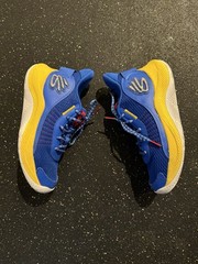 UNDER ARMOUR Youth Stephen Curry 3Z7 Basketball Royal Blue & Yellow Shoe 6 6Y