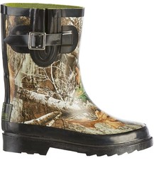 Kids Magellan Camo Rain Boots Size 12 Side Buckle