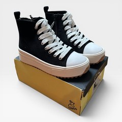 Art Class Blakely Black Canvas Platform High Top Sneakers Kids Size 1 NEW!!