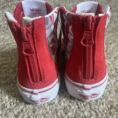 VANS SK8 Hi Sneakers Kids Size 10.5 Red Camo Zipper High Top Shoes NWT