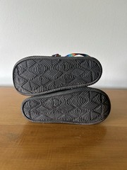 Chaco Chillos Sport Dark Rainbow Tie Dye Big Kids Sandals Sz 4 Ankle Strap Black