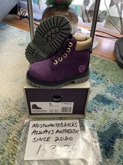 DS 2023 Timberland Premium 6 IN WP Purple Birth Of Hip Hop Nubuck Toddlers Sz 6