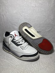 Air Jordan 3 Retro GS Summit White Fire Red Sneakers 6Y DM0967-106