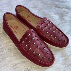 Marc Joseph New York Kid’s Red Leather Studded Loafer size 3