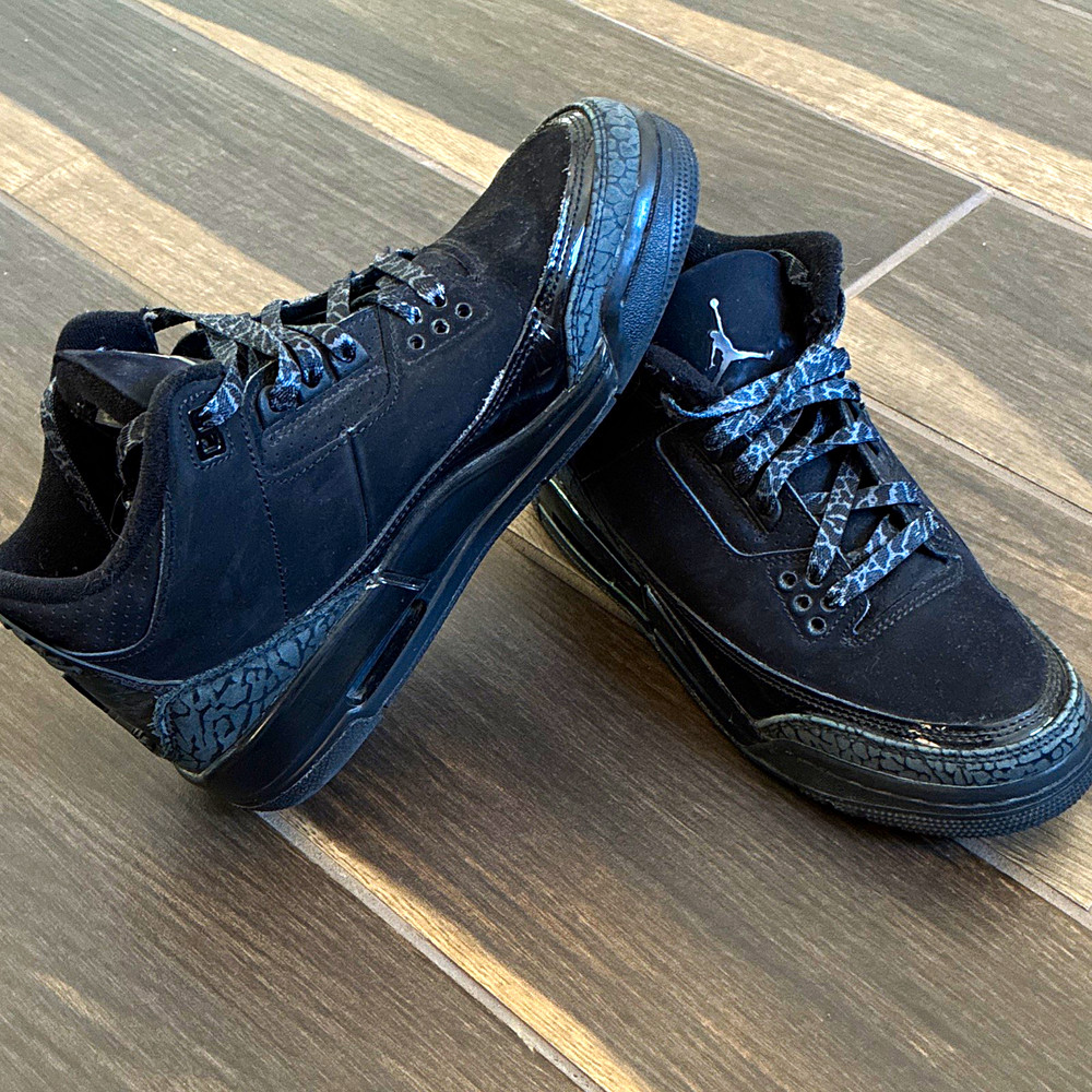 Jordan Flight Origin 3 GS Leather Low Top Sneakers Black 6Y DM0967-001
