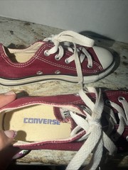 Converse Chuck Taylor All Star Maroon Canvas Low Top Youth Sneakers Size 12 kids