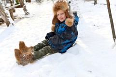 Fox winter boots real red fox fur toddler boots unisex snow boots kids mukluks