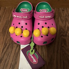 Barney The Dinosaur Crocs Classic Clogs Kids Size C 13 NEW WITH TAGS