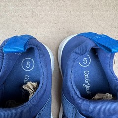 Cat & Jack Kids Blue Mesh Slip-On Sneakers Size 5 Hook and Loop Closure