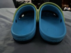 Blue Two-Tone Crocs Electro II Clogs Unisex Size J3