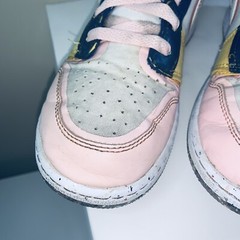 (Size 4.5Y) Nike Air Jordan 1 Low SE GS Multi Canvas White AJ1 Casual DV1323-100