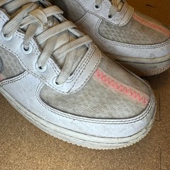 Nike Air Force 1 Low White Grey Pink Zig Zag AV0743-100 Kids 5.5Y Sneakers