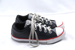 Converse Chuck Taylor All-Stars Shoes Youth Sz 5 Black Leather Sneakers 661895C