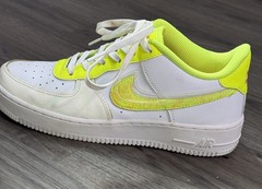 Nike Air Force 1 LV8 GS White Volt Pink Glow Neon Sneakers 6.5Y Womens 8