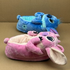 Disney Lilo & Stitch & Angel Plush Slippers Kids Character House Shoes Size M