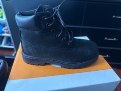 Timberland 12807 Premium Black Suede Kids Toddler Size Boots Boy Girl 11