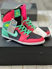 Air Jordan 1 Skinny High Atomic Red/Volt-Black-Green Glow 602656-633 NWT 2013