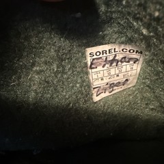 SOREL Flurry Youth Size 1 Snow Boots Black & Blue Waterproof Insulated