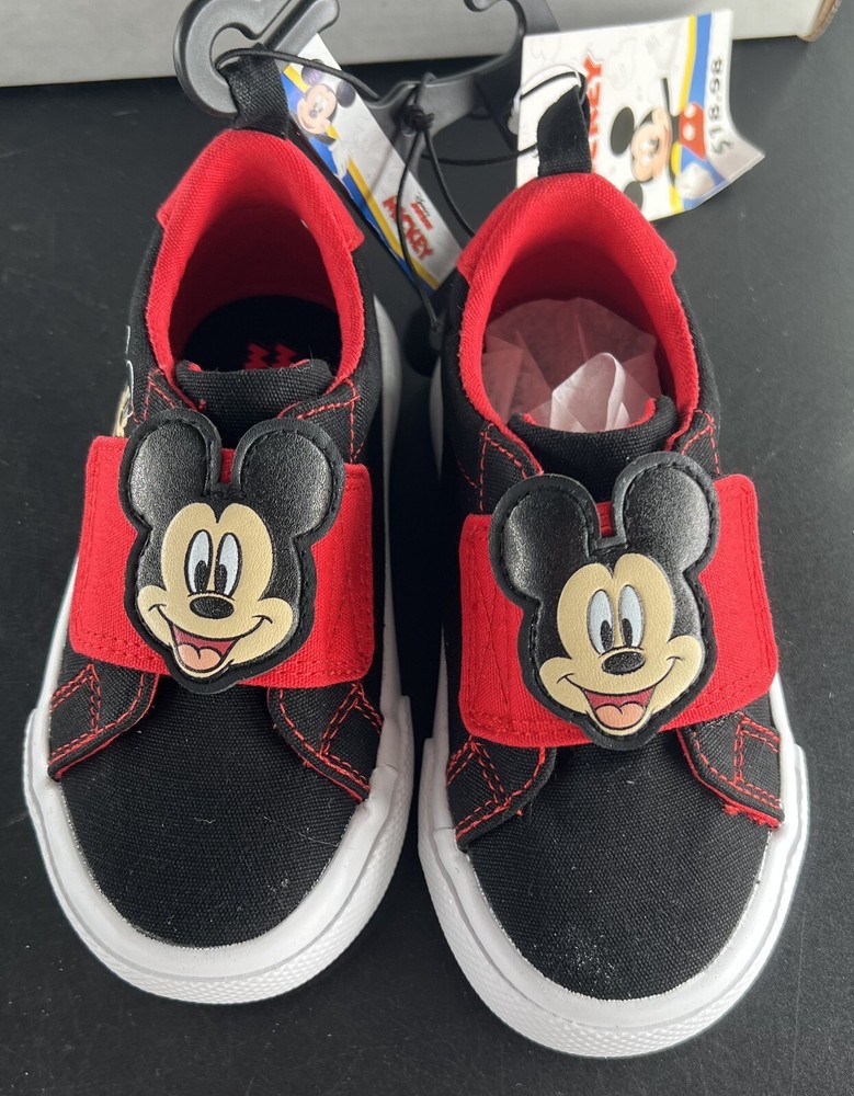 Disney Mickey Mouse Slip-on Low Top/Hook and Loop Closure Sneakers Shoes