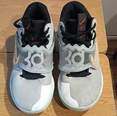 Nike KD Basketball Sneakers US 10 Gray Black Orange Low Top