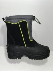 Totes Chilly Boots child size 2M Black/charcoal Waterproof Insulated New w Box