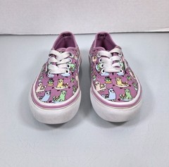 Vans Llama Party Shoes Size 10.5 Skate Low Top Pink Sneakers Canvas