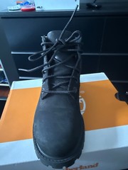 Timberland 12807 Premium Black Suede Kids Toddler Size Boots Boy Girl 11