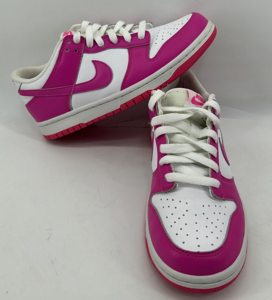 Nike Dunk Low Laser Fuchsia Pink GS FB9109-102 Boys Size 6.5Y New