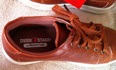 DEER STAGS Brown KANE Lace-Up Memory Foam Kids School/Dress Shoes, 1-1/2 M, NWT