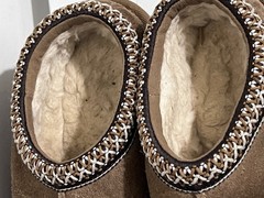 UGG Tasman II Chestnut Brown Suede Slipper Clogs Youth Shearling NO SIZE TAG 3??