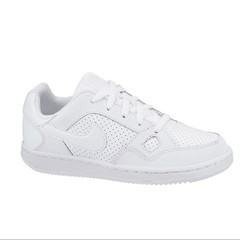 Nike Son Of Force White On White Leather Low Top Sneakers Kids Trainers Size 11C
