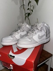 Nike Dunk High Vast Grey Pre-School PS White Vast Grey-White DD2314-101 Size 2.5