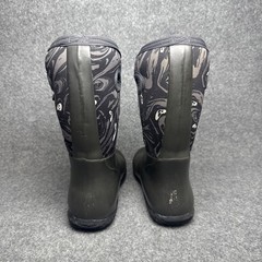 Bogs Kids Neo-Classic Spooky Gray Ghost Skull sz 5.5-6y