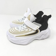 Nike Giannis Immortality 3 White Black Gold Boys 8C Basketball Shoes NWOT