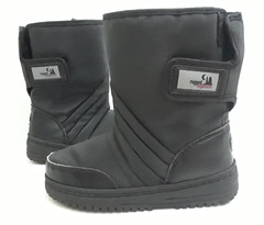 Rugged Exposure #4092 Black Insulated Faux Fur Lined Calf Snow Boots Child 13