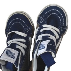 Vans Back Zip Up Blue/Fade Gray/White Casual Sneakers Infant Toddler Size 5.0