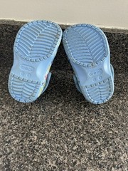 CROCS Size Kids 6 Blue Stitch Tropical Classic Clogs Travel Vacation Disney