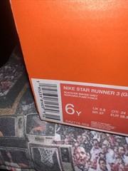 Nike Star Runner 3 GS Black Smoke Grey Size 6Y
