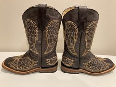 CORRAL Leather Square Toe Winged Cross Boots Cowboy/Cowgirl Size 11 1/2 NWOB