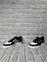 Nike Force 1 BG Black/Metallic Silver-White Big Kid’s Sneakers HV0937-010 Sz 5