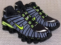 NIKE Shox TL Blue Black Volt Silver Run Walk Sneakers Shoes Mens Youth Kids Sz 4