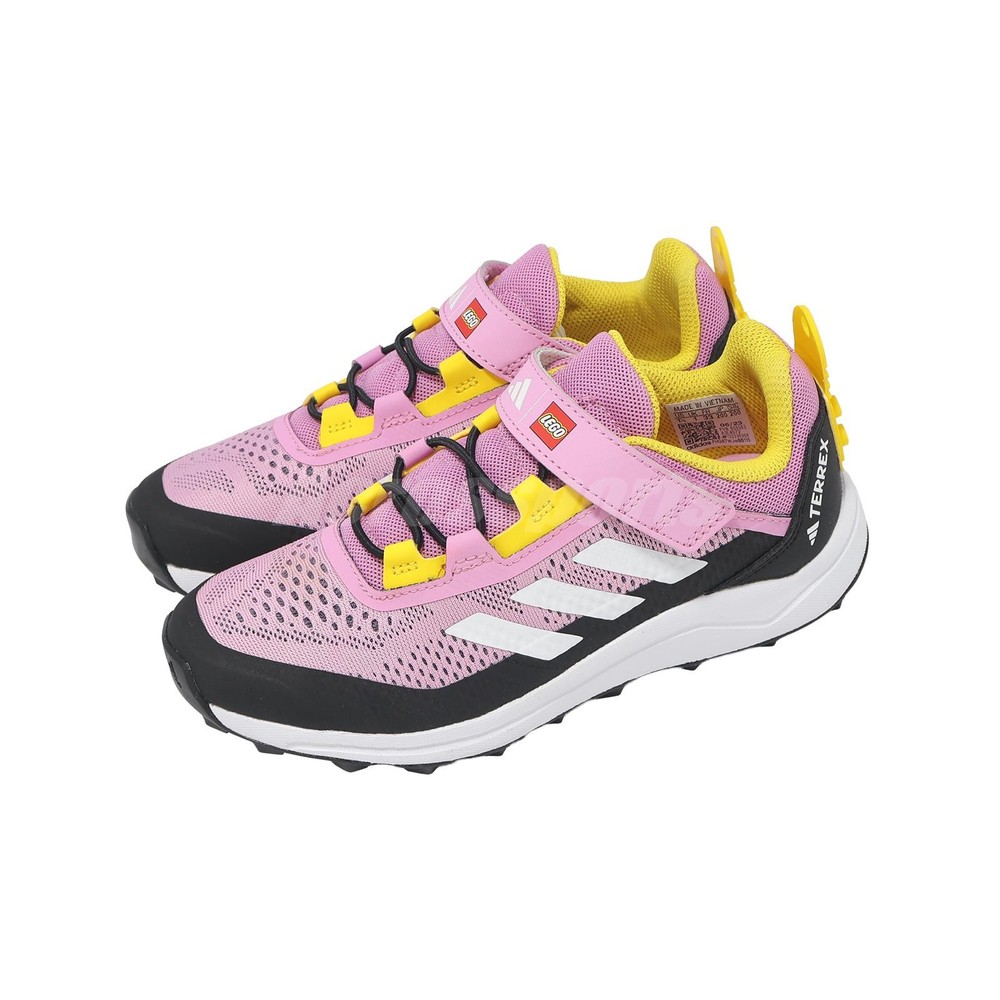 adidas Terrex Agravic Flow CF K Pink Yellow Black Kids Preschool Running IE4972